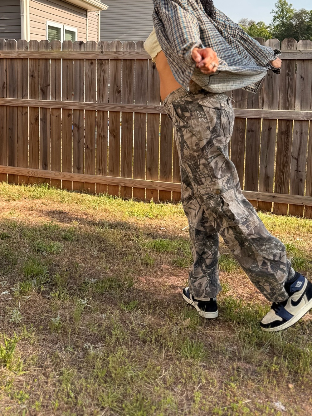 TCL Camouflage Cotton Cargo Pants in Beige and Olive - Picture 6 of 8